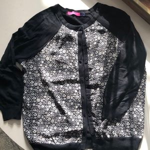 Black and Cream 3/4 length sleeve cardigan